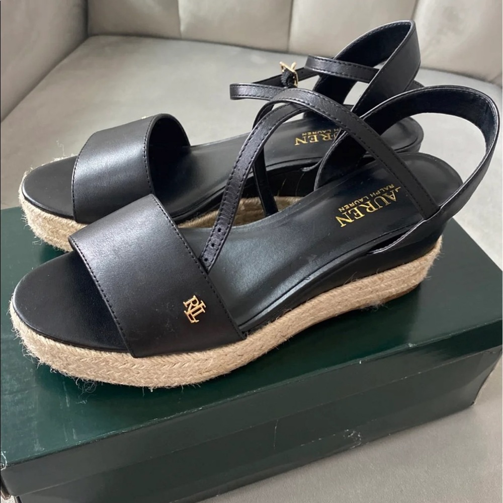 Ralph Lauren Espadrille Wedge Sandal